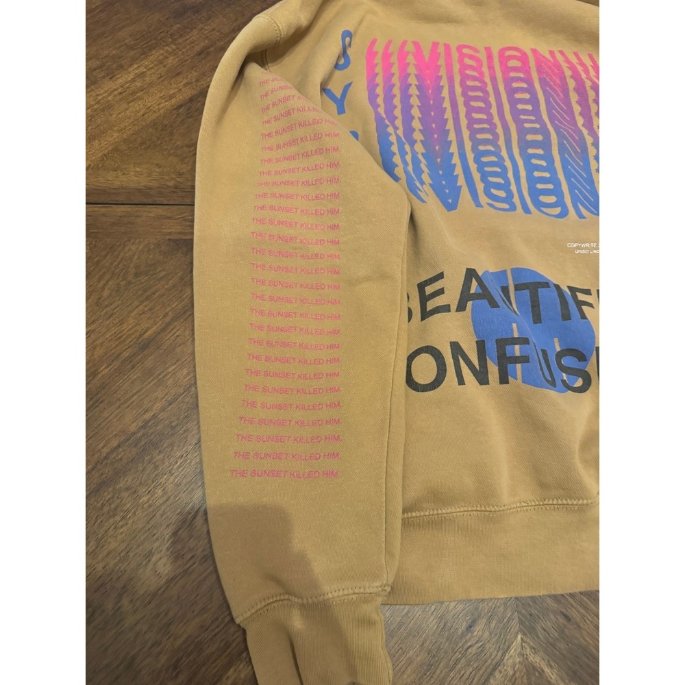 MSFTSrep SYRE A Beautiful Confusion Jaden Smith Hoodie Tan Yellow Mens Medium |N - Picture 8 of 8